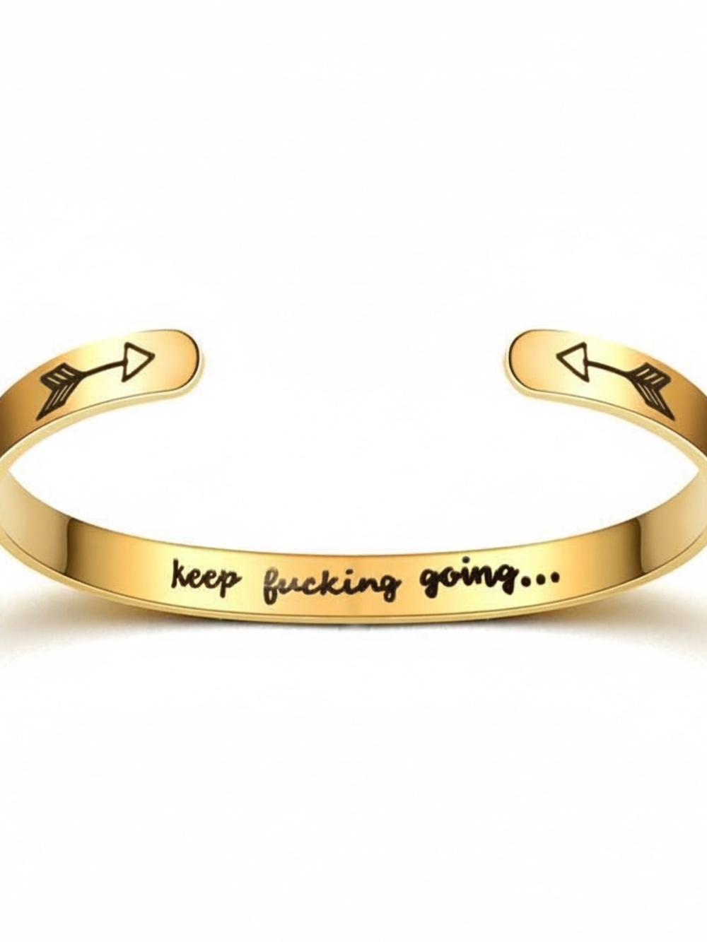 Stainless‎ Steel Gold Cuff Bracelet Unisex Adult
